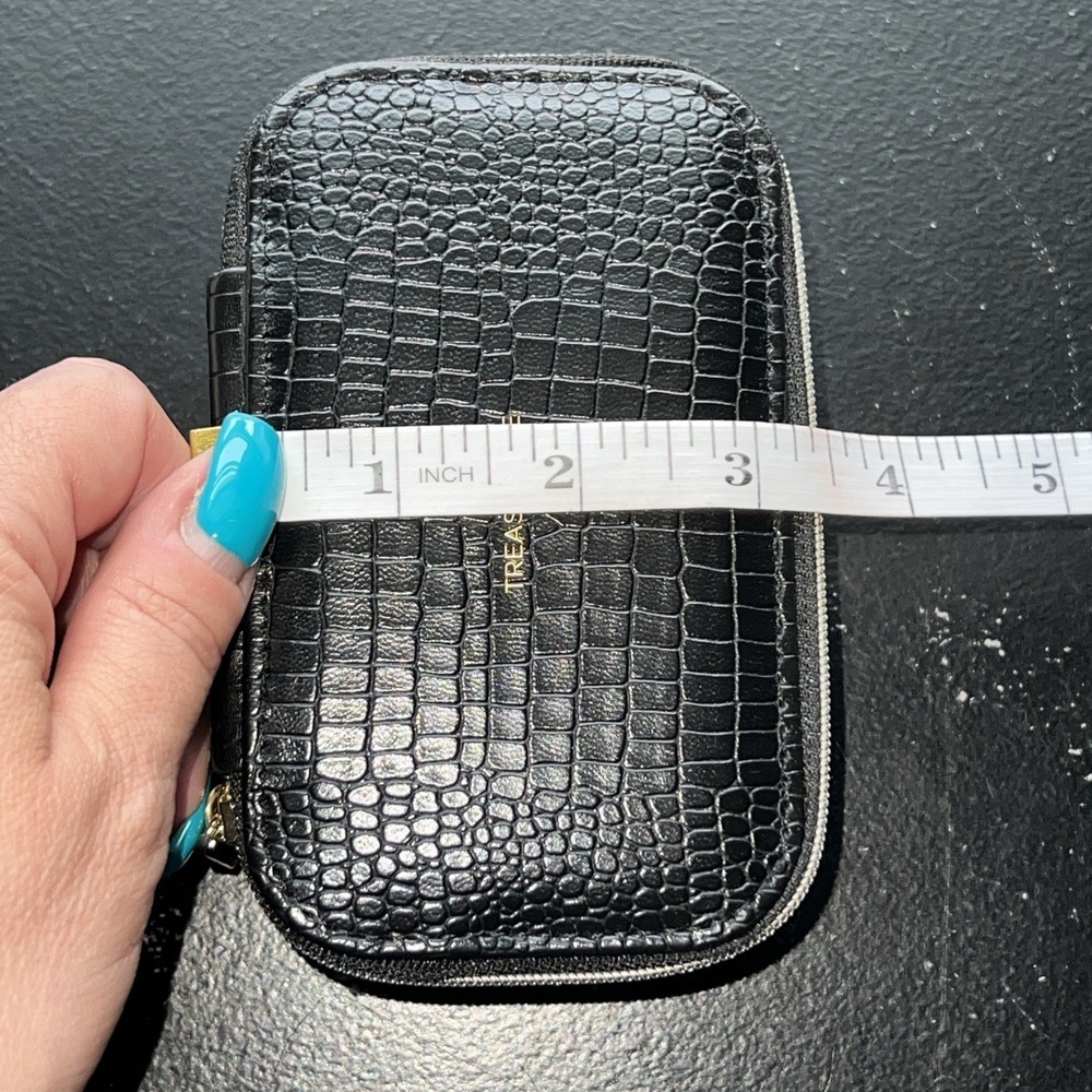 Estella Bartlett Mini Travel Black Jewelry Case Treasure Me Zip Around Organizer - Picture 8 of 8